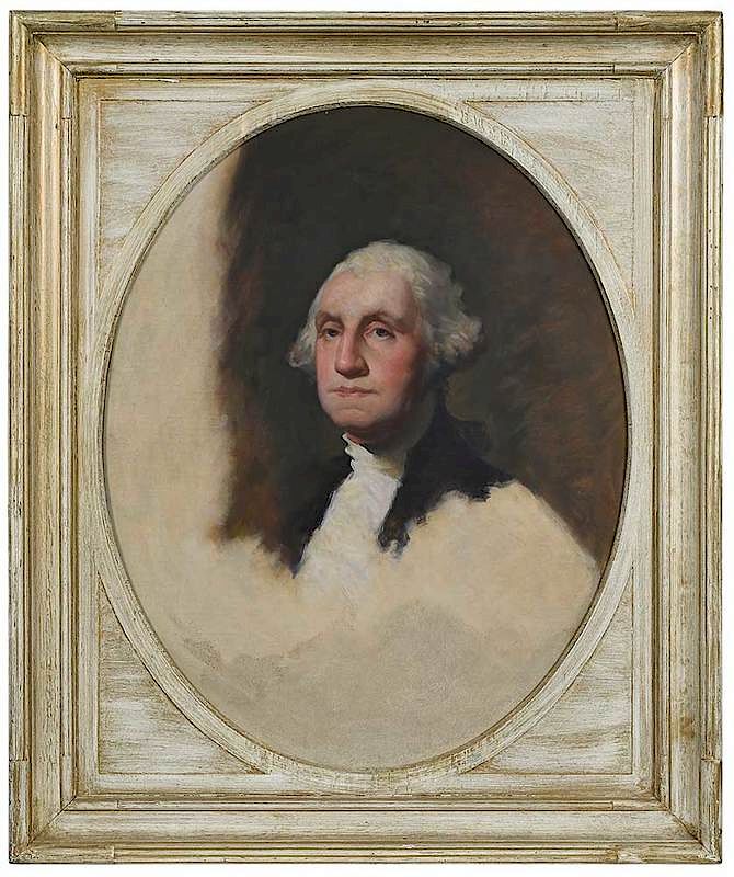 Appraisal: American School th century George Washington unsigned oil on canvas