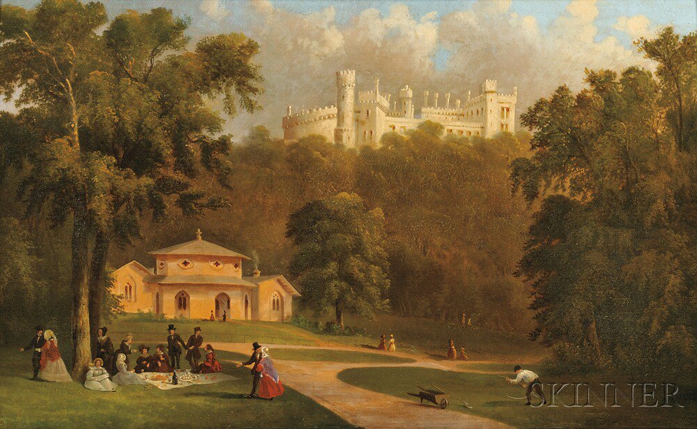 Appraisal: Thomas Mickell Burnham American - Belvoir Castle from the Dairy