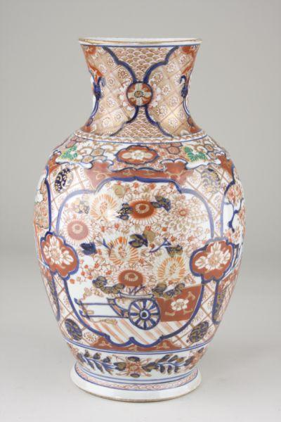 Appraisal: Imari Porcelain Vase th century well-executed design overall an interesting