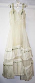 Appraisal: 'S Bonwit Teller Fifth Avenue Nyc Labeled Gown Sleeveless Sheer