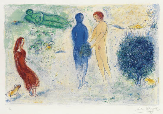 Appraisal: MARC CHAGALL Le Jugement de Chlo Color lithograph x mm