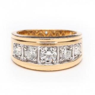 Appraisal: Gent's KT Gold and Diamond Ring the yellow gold tapered