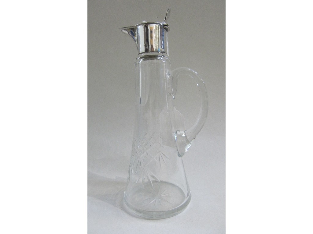 Appraisal: Silver topped oil bottle London