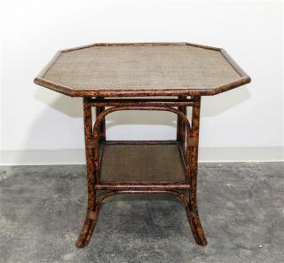 Appraisal: A Victorian Bamboo Center Table th century Height x width