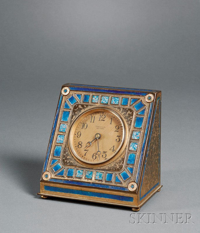 Appraisal: Tiffany Co and Tiffany Furnaces Clock and Key Enamel and