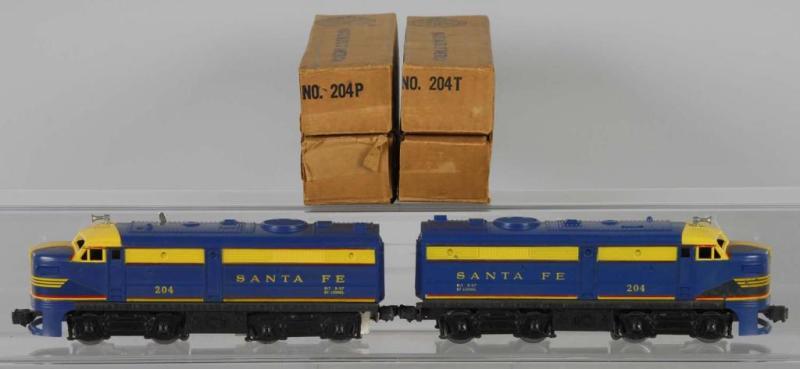 Appraisal: Lionel O-Gauge Santa Fe Alcos Set Description American Post-war No