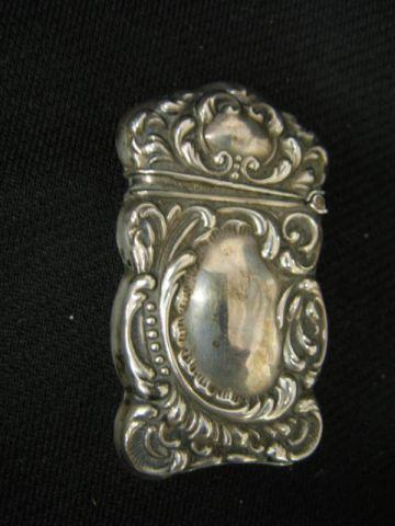 Appraisal: Victorian Sterling Silver Match Safe rococo style