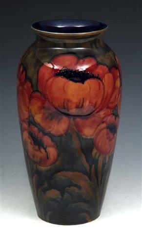 Appraisal: A MOORCROFT LARGE OPEN 'BIG POPPY' VASE impressed 'Moorcroft Made