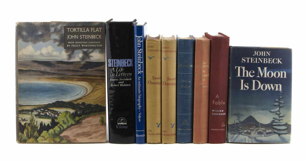 Appraisal: STEINBECK JOHN FAULKNER WILLIAM first editions vo Original cloth Including