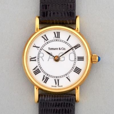 Appraisal: TIFFANY CO K GOLD LADIES WATCH White face with Roman