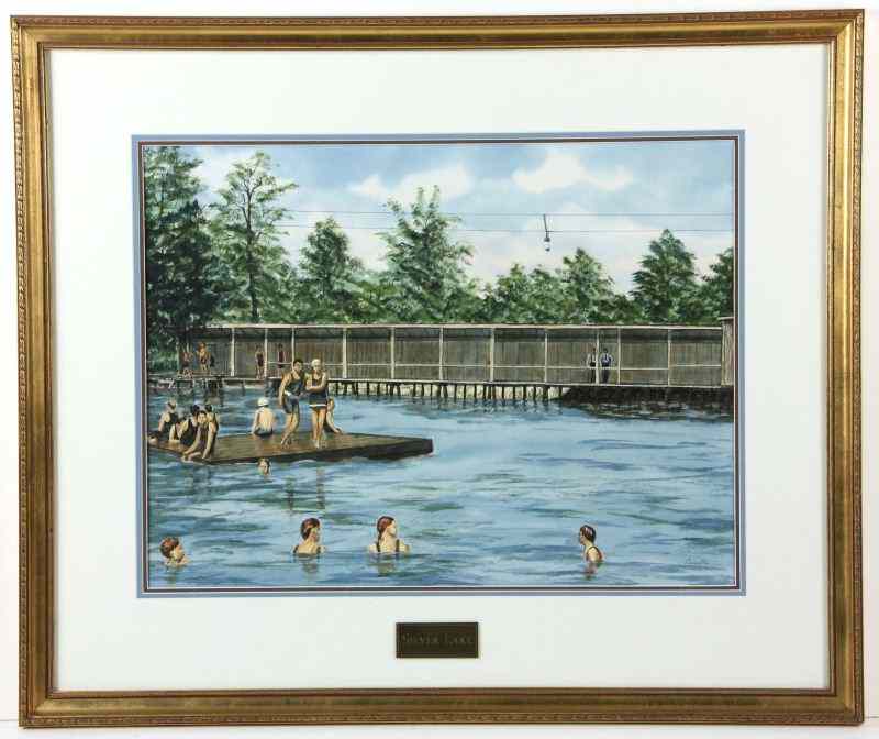 Appraisal: Samuel D Bissette NC - Watercolortitled ''Silver Lake '' watercolor