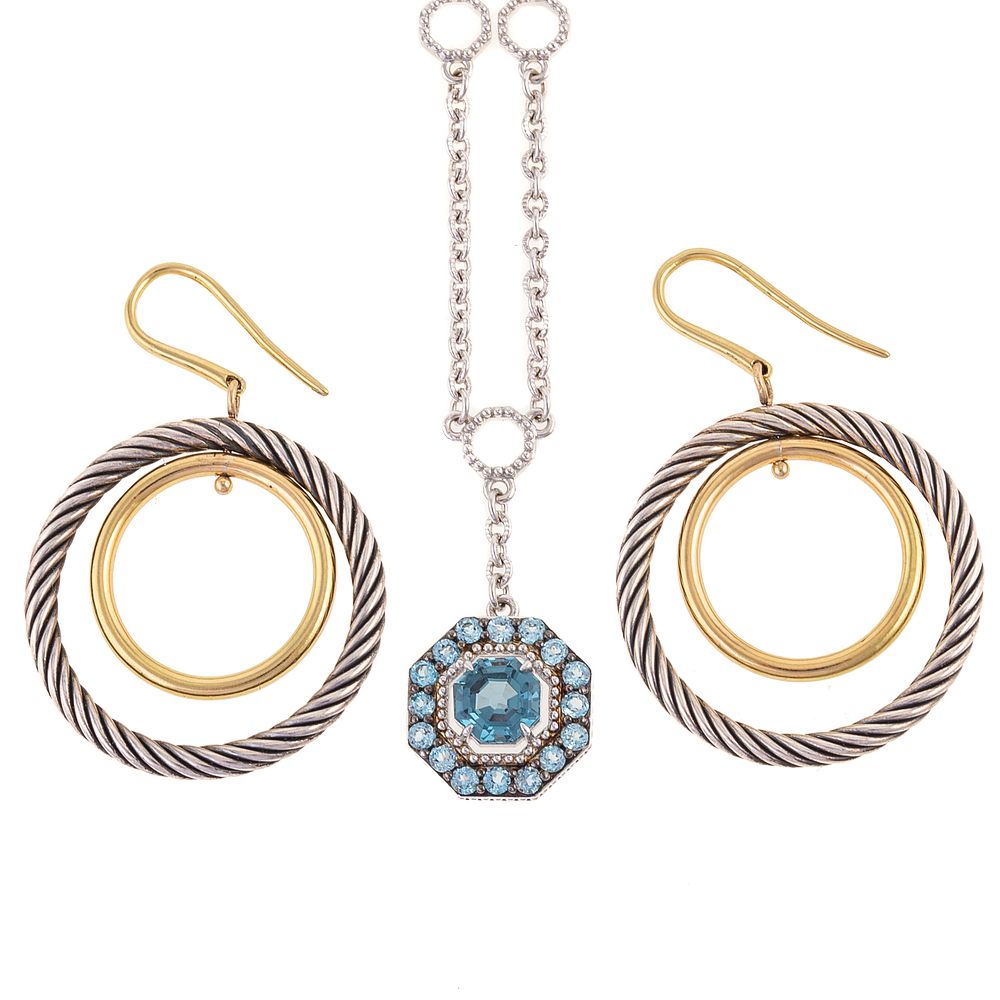 Appraisal: A David Yurman Style Pair of Hoops Judith Ripka K