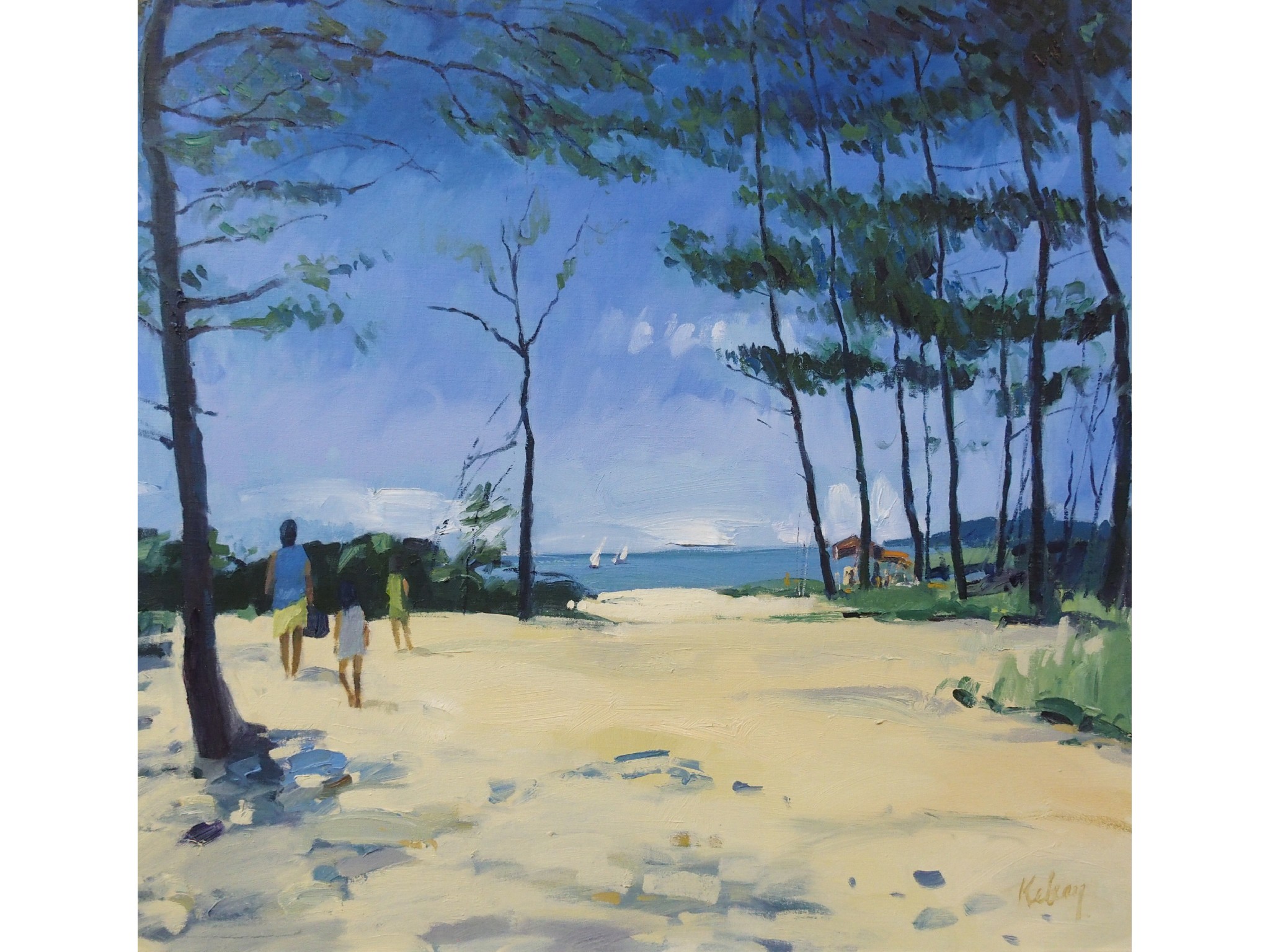 Appraisal: ROBERT KELSEY DA PAI Scottish b BEACH PATH BRITTANY Oil