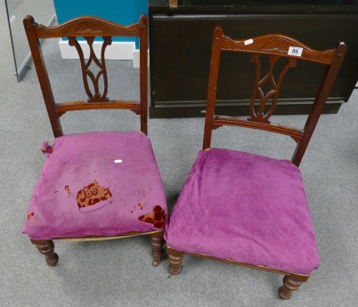 Appraisal: matching Victorian hall chairs