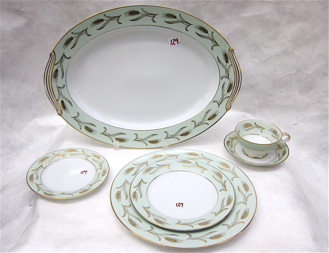 Appraisal: NORITAKE CHINA SET ninety-four pieces in the Alice pattern comprised