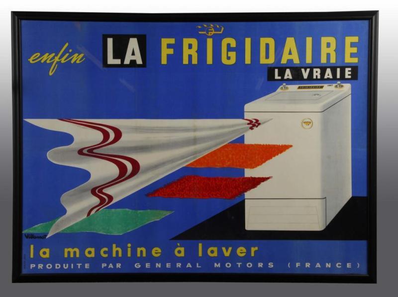 Appraisal: Enfin La Frigidaire Washing Machine Poster Description French Condition Excellent