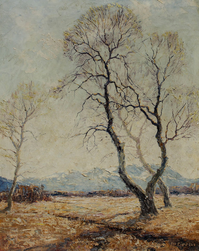 Appraisal: PIPPEL Otto German - German Landscape in Winter Oil Canvas