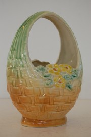 Appraisal: HUNTLEY WARE BASKET VASE