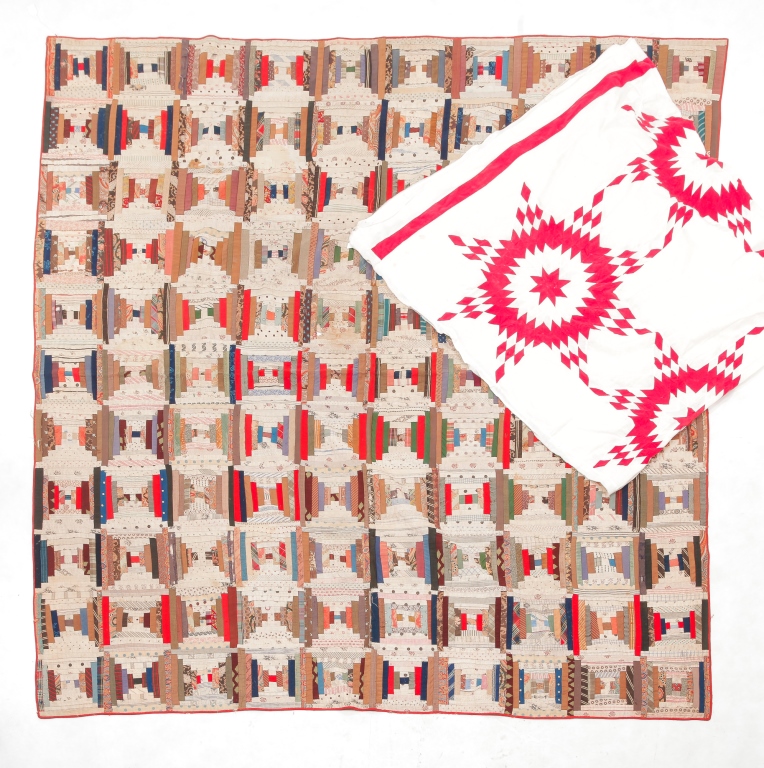 Appraisal: AMERICAN PIECED QUILT AND QUILT TOP Late th century Red