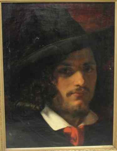 Appraisal: th Century Oil on Canvas Portrait In the Styleof Van