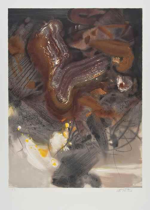 Appraisal: Chu Teh-Chun Zhu Dequn b Composition lithograph printed in colours