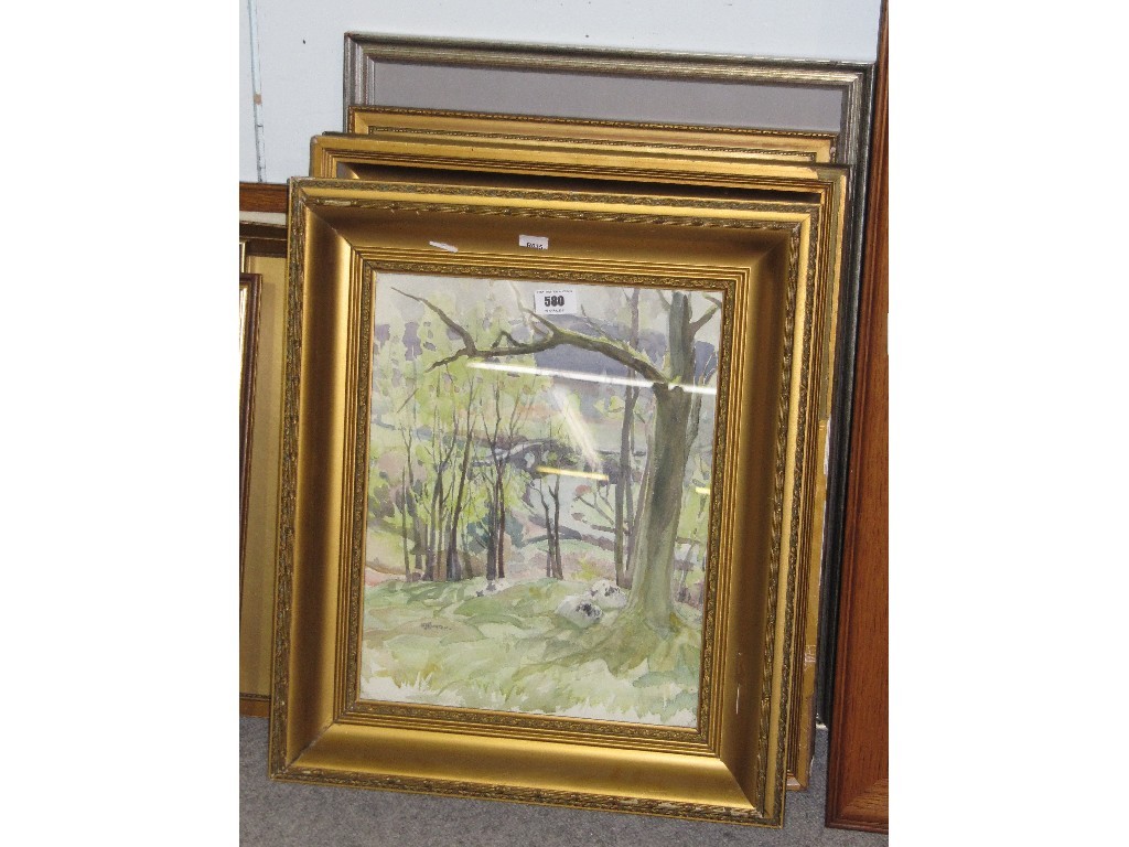 Appraisal: Lot comprising three watercolours one by FRANC P MARTIN plus