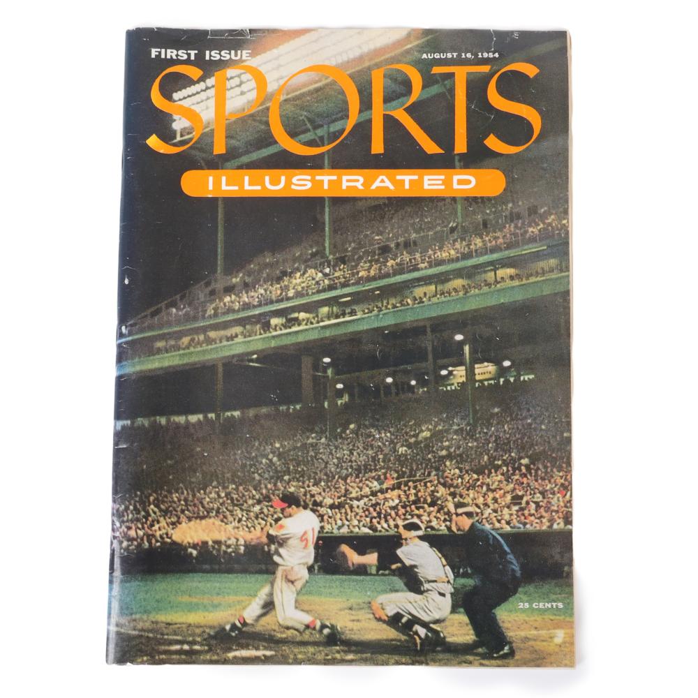 Appraisal: ST ISSUE OF SPORTS ILLUSTRATED AUG WITH BASEBALL CARDS st