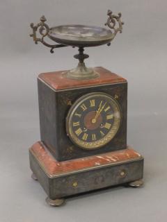 Appraisal: Mantle clock French marble mantel clock late th century retailed