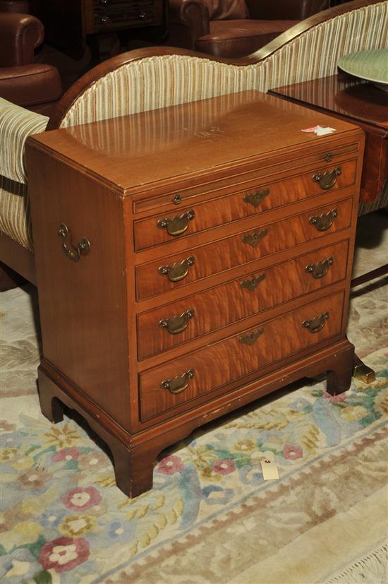 Appraisal: BEACON HILL CHEST OF DRAWERS Mahogany chest having a leather