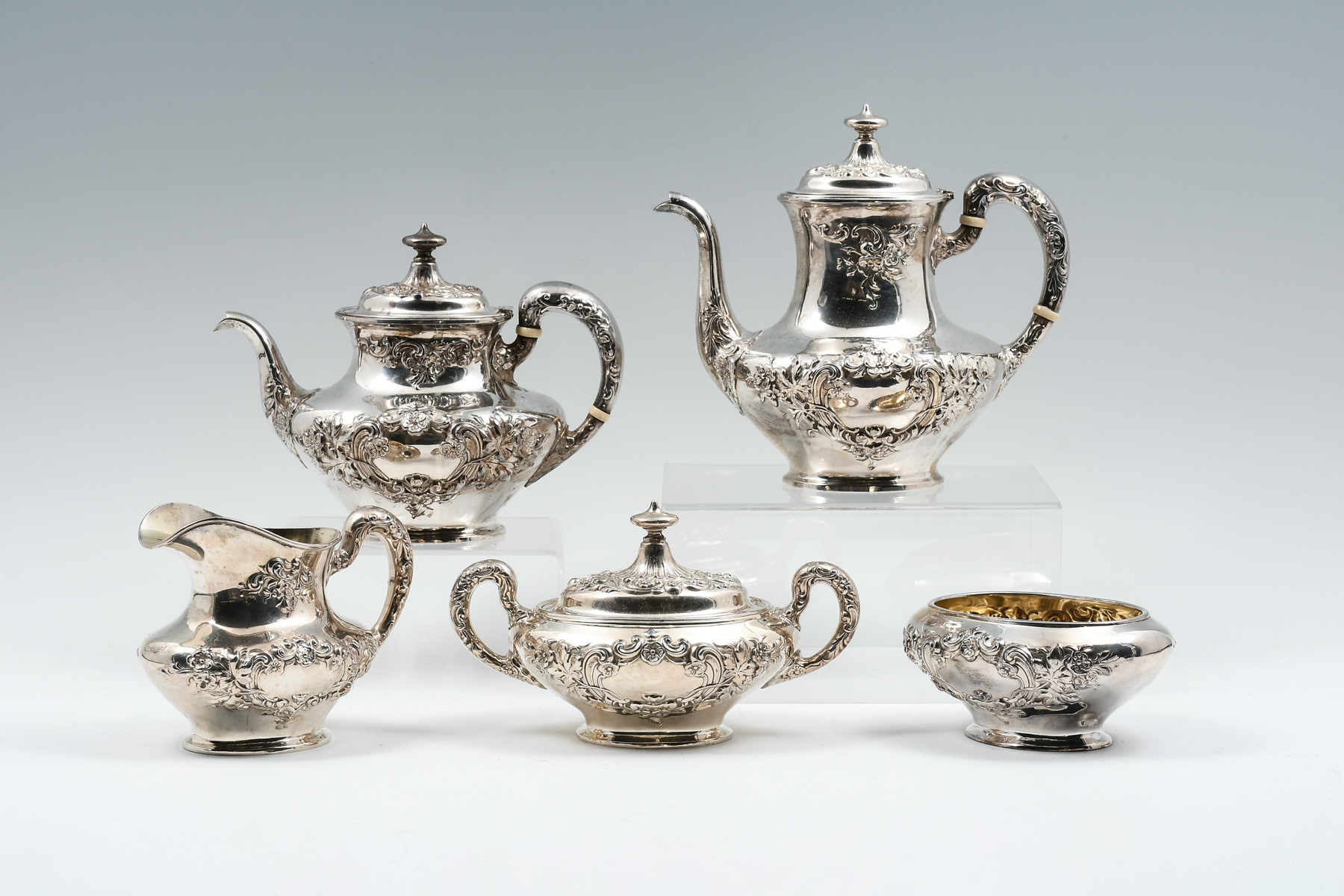 Appraisal: PC GORHAM STERLING TEA SERVICE Approx Troy ounces pc Sterling