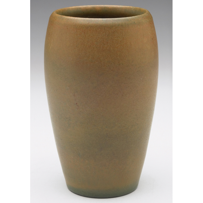 Appraisal: Marblehead vase tapered shape undera brown and green matte glaze