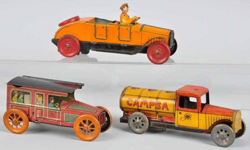 Appraisal: Lot of Tin Litho Vehicle Toys Description Includes one Chein