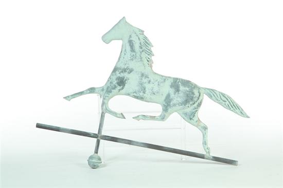 Appraisal: WEATHERVANE American th century copper Hollow running horse with zinc