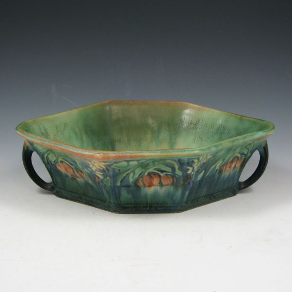 Appraisal: Roseville Baneda - console bowl in green and blue Marked