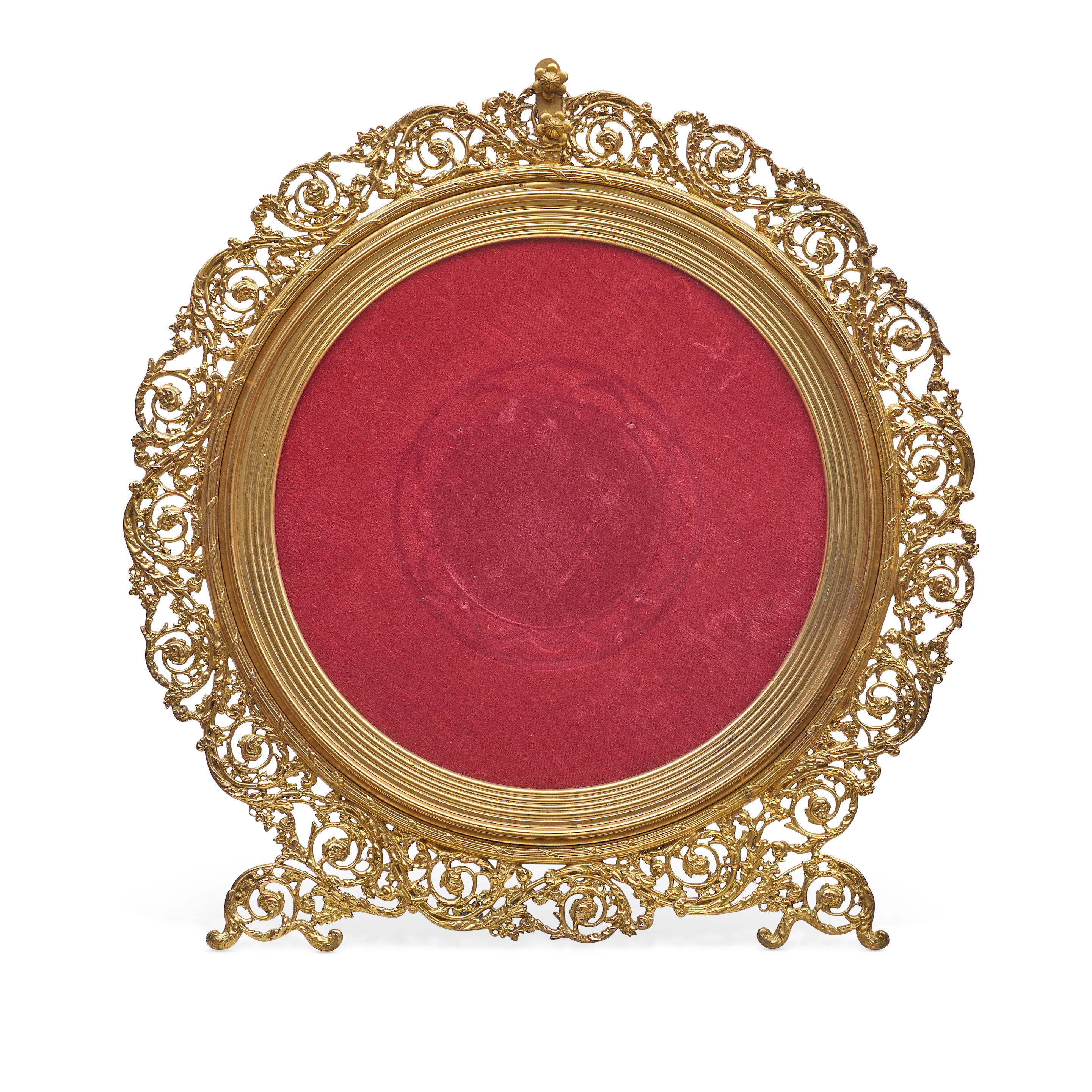 Appraisal: A RENAISSANCE REVIVAL STYLE GILT BRONZE CIRCULAR FRAME diameter in