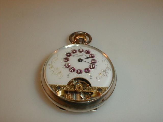 Appraisal: A silver cased French open faced pocket watch dial scribed