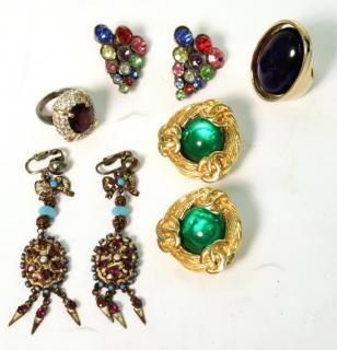 Appraisal: Pieces of Costume Jewelry Including Dior Comprising a Dior gold-tone