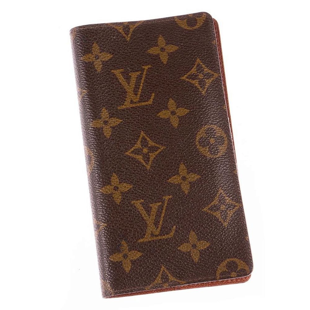 Appraisal: Louis Vuitton Bi-fold Checkbook Holder in monogram coated fabric both