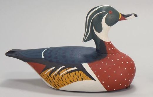 Appraisal: WOOD DUCK DRAKE DECOY By Byron Bruffee Original paint