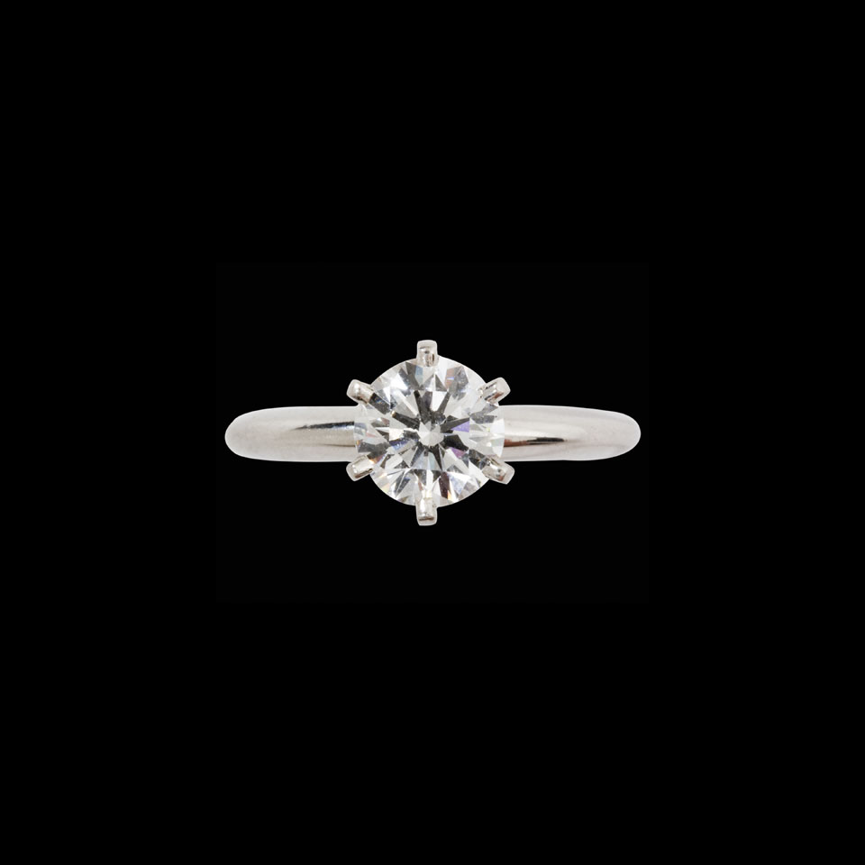 Appraisal: Platinum Solitaire Ring set with a brilliant cut diamond ct