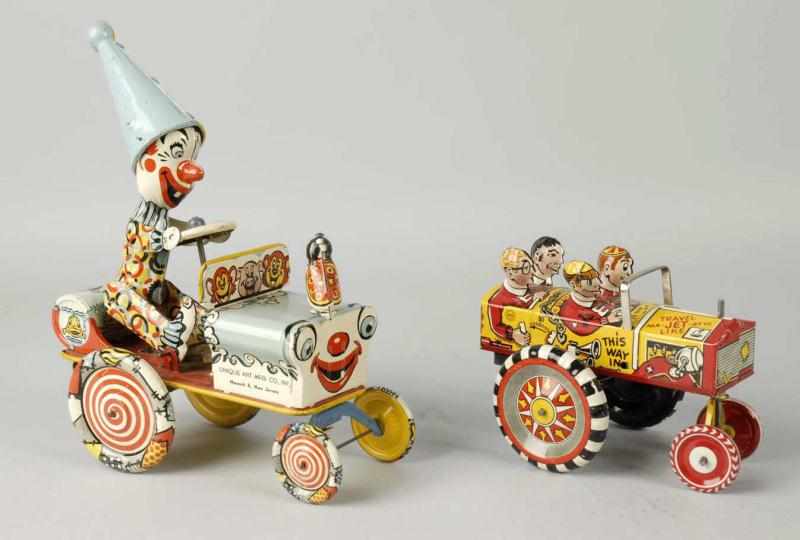 Appraisal: Lot of Tin Litho Whoopee Car Wind-Up Toys Description American