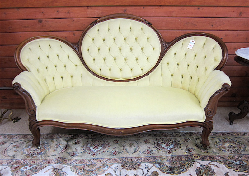 Appraisal: VICTORIAN MEDALLION-BACK SOFA American last quarter of the th century