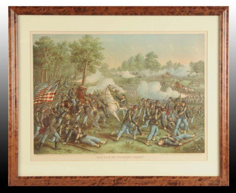 Appraisal: Kurz Allison Litho Battle of Wilson's Creek Description Framed and