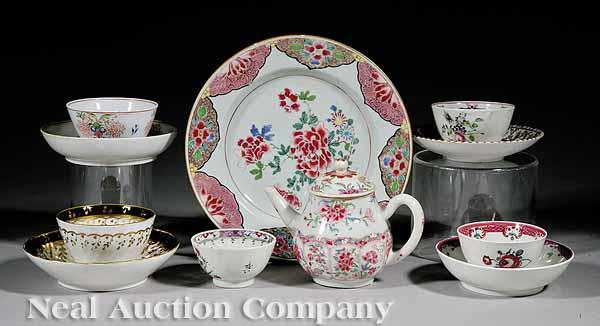 Appraisal: A Group of English and Asian Porcelain Tea Ware including