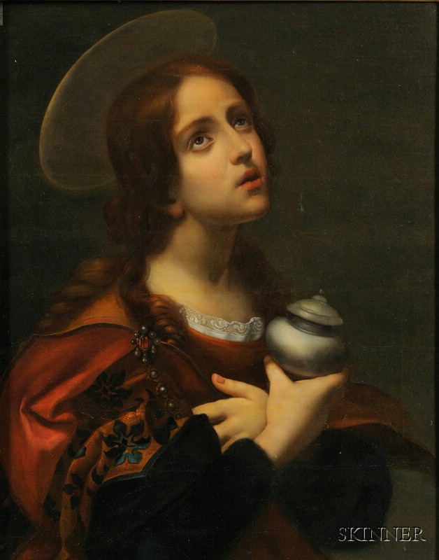 Appraisal: After Carlo Dolci Italian - Magdalene Unsigned Oil on canvas