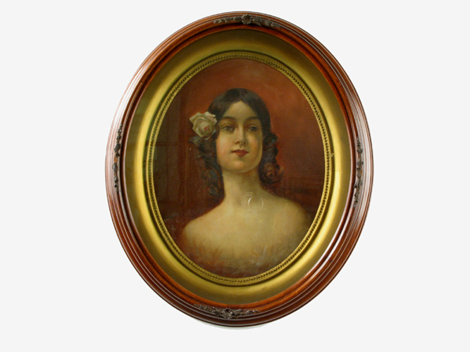 Appraisal: AN AMERICAN VICTORIAN OIL ON CANVAS PANEL Portrait of a