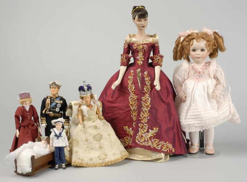 Appraisal: Lot of Collectible Dolls Description Vintage Peggy Nisbet Queen Elizabeth