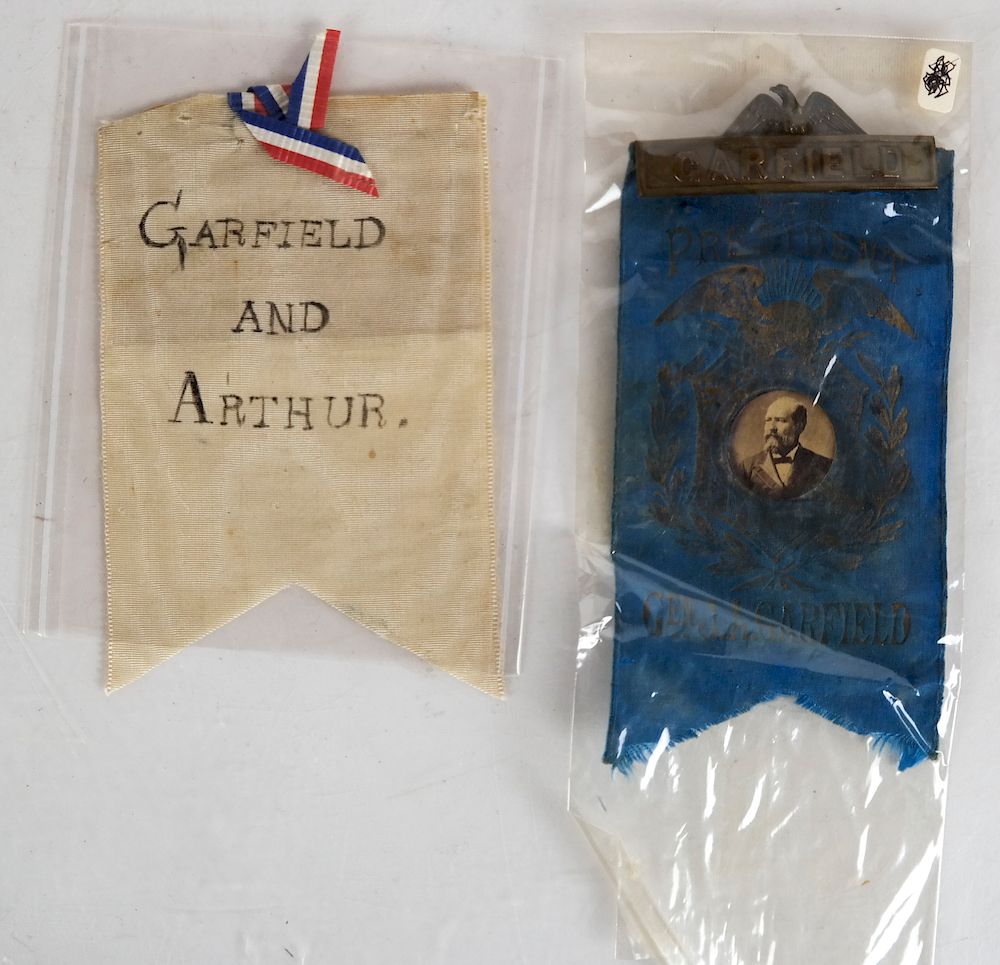 Appraisal: Pair of Garfield Ribbons For President Gen J A Garfield