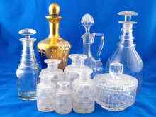 Appraisal: A quantity of cut and other glass including a mallet