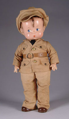 Appraisal: EFFANBEE SKIPPY SOLDIER DOLL This fellow is ready to head